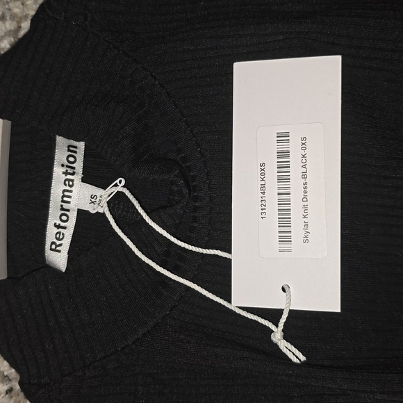 Reformation - Skylar Knit Dress Sleeveless Mini - XS Black - Picture 4 of 10